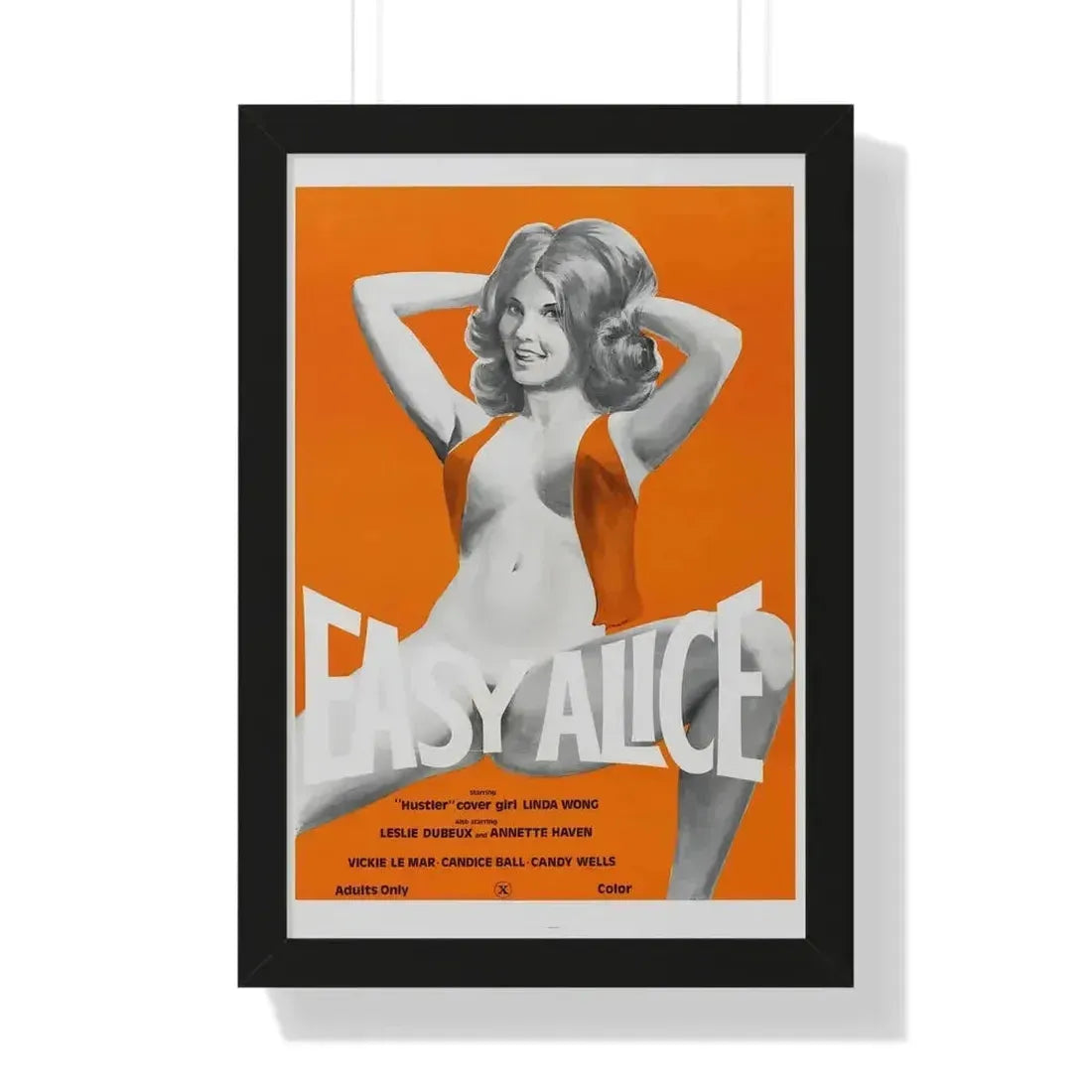 EASY ALICE 1976 - Framed Movie Poster 16″ x 24″ Black - The Sticker Space