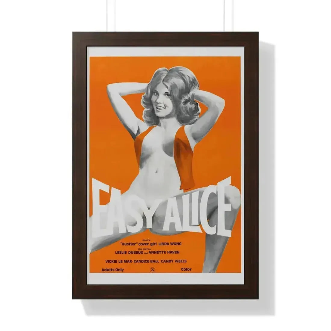 EASY ALICE 1976 - Framed Movie Poster 16″ x 24″ Walnut - The Sticker Space