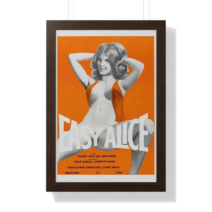 EASY ALICE 1976 - Framed Movie Poster 16″ x 24″ Walnut - The Sticker Space
