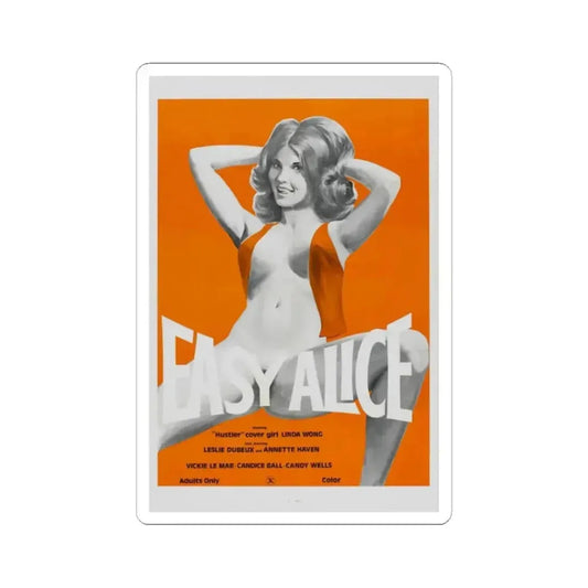 EASY ALICE 1976 Movie Poster - STICKER Vinyl Kiss-Cut Decal 2 Inch White - The Sticker Space