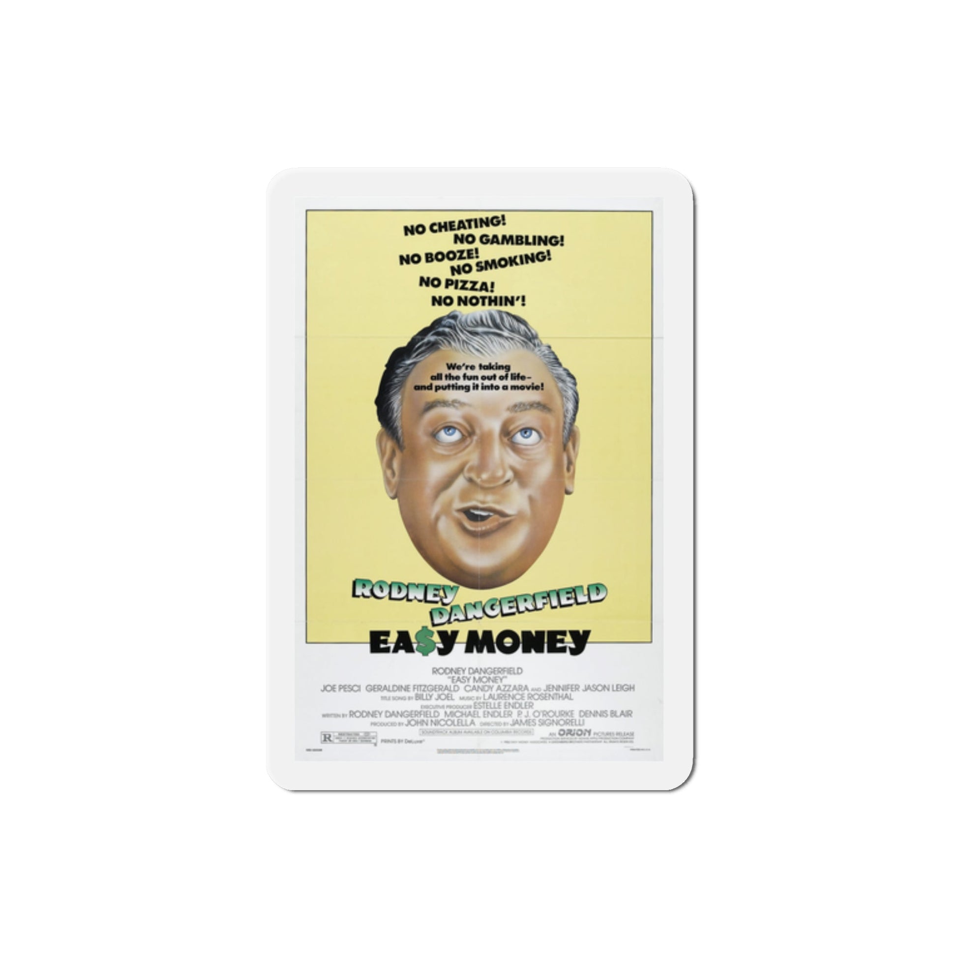 Easy Money 1983 Movie Poster Die-Cut Magnet-2" x 2"-The Sticker Space