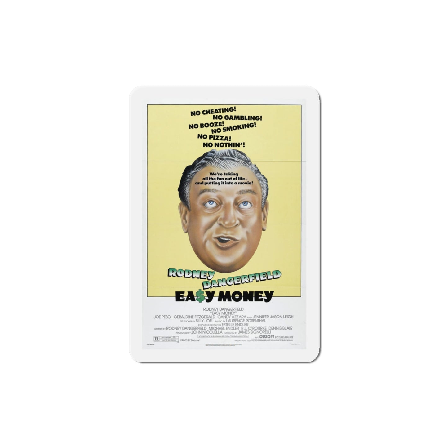 Easy Money 1983 Movie Poster Die-Cut Magnet-3" x 3"-The Sticker Space