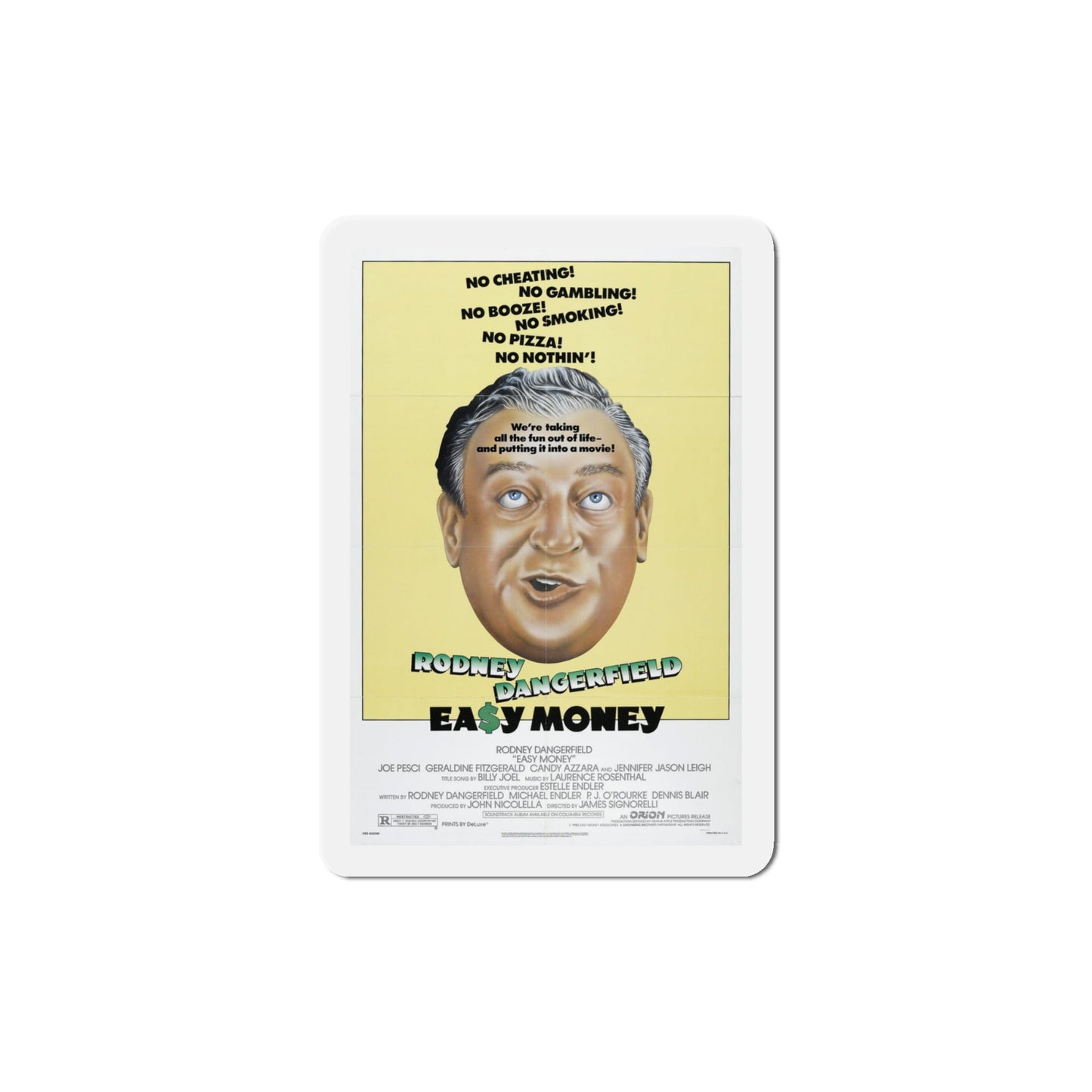 Easy Money 1983 Movie Poster Die-Cut Magnet-4" x 4"-The Sticker Space