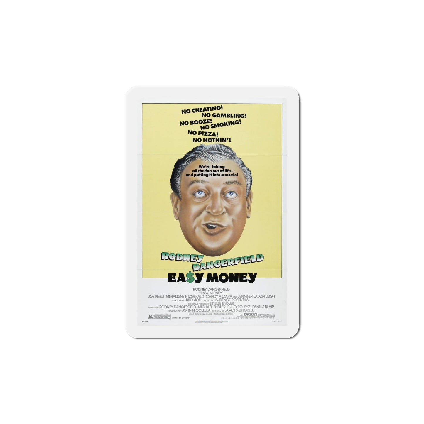 Easy Money 1983 Movie Poster Die-Cut Magnet-5" x 5"-The Sticker Space