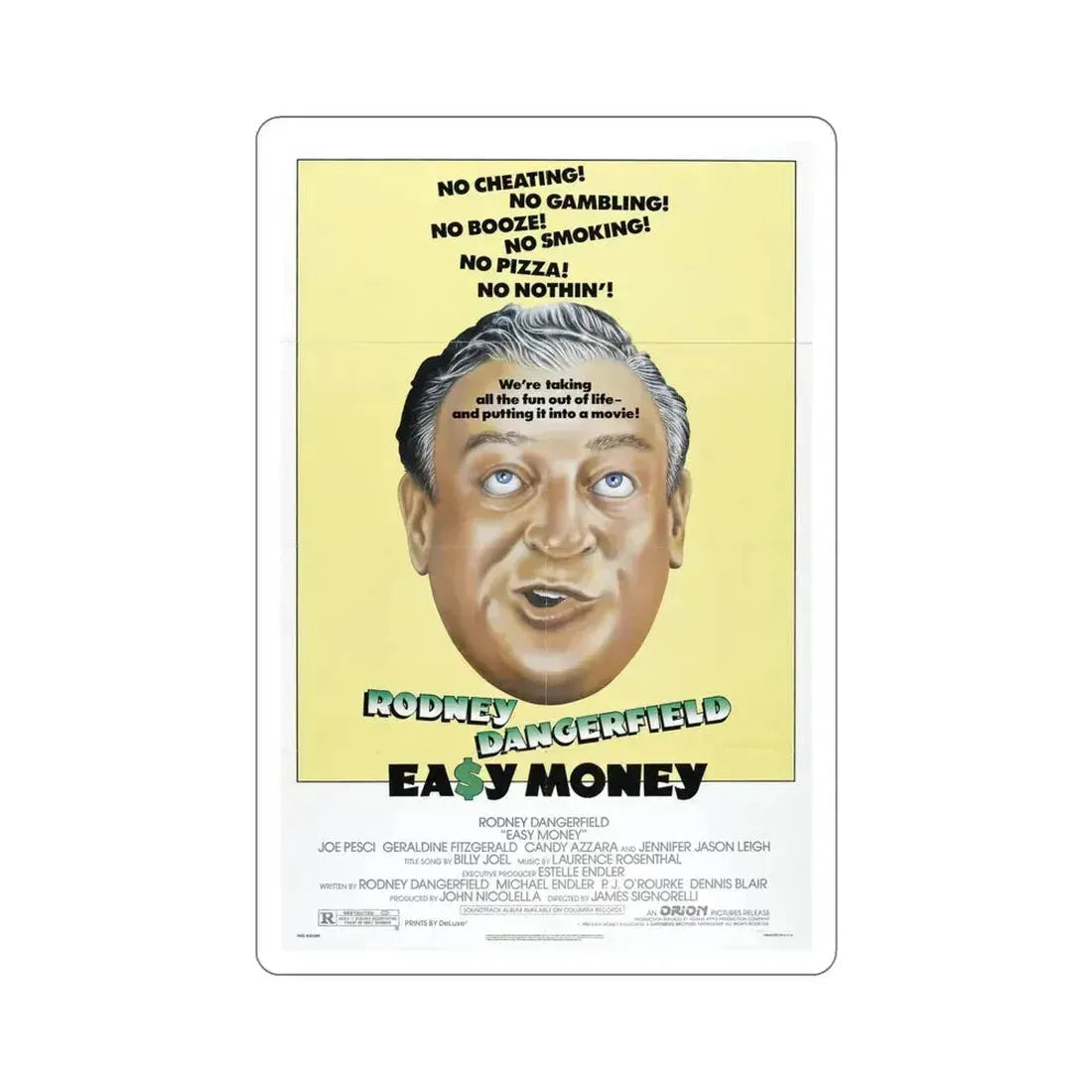 Easy Money 1983 Movie Poster STICKER Vinyl Die-Cut Decal 6 Inch - The Sticker Space