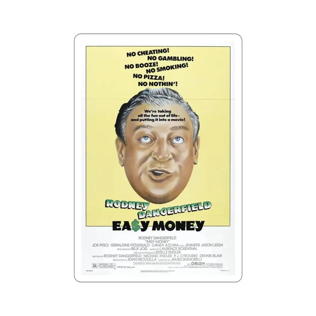 Easy Money 1983 Movie Poster STICKER Vinyl Die-Cut Decal - The Sticker Space