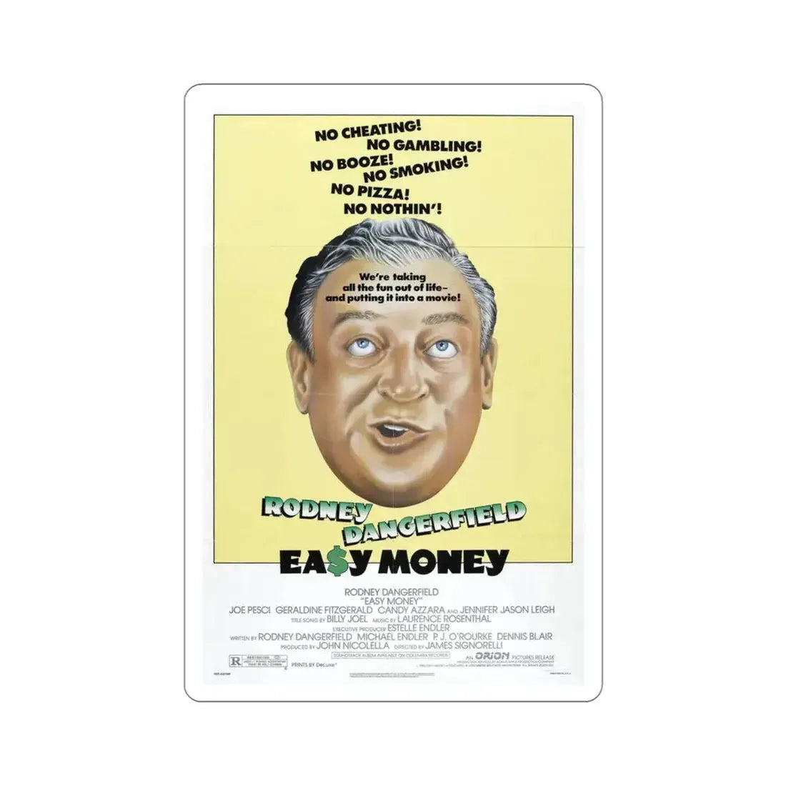 Easy Money 1983 Movie Poster STICKER Vinyl Die-Cut Decal - The Sticker Space