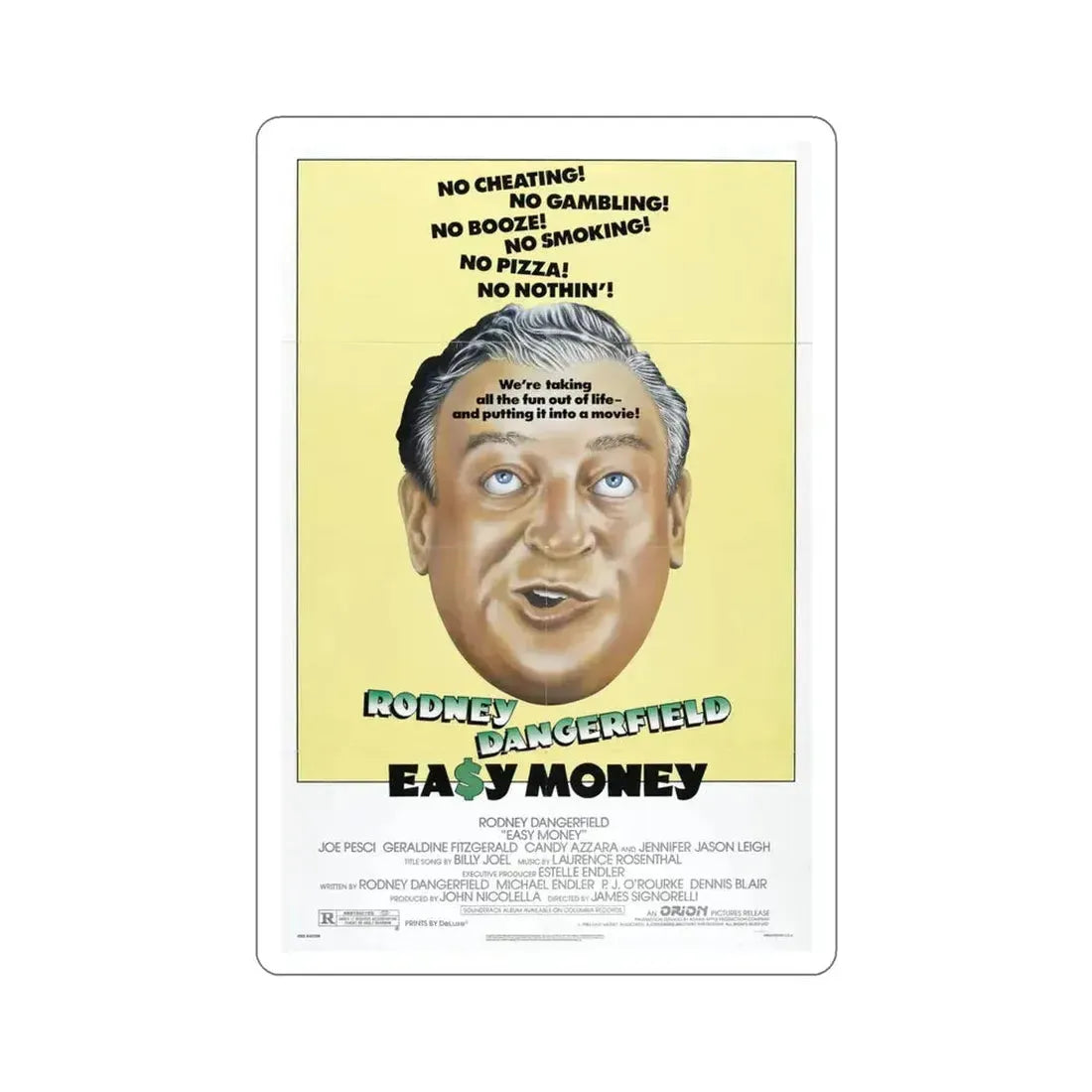 Easy Money 1983 Movie Poster STICKER Vinyl Die-Cut Decal - The Sticker Space
