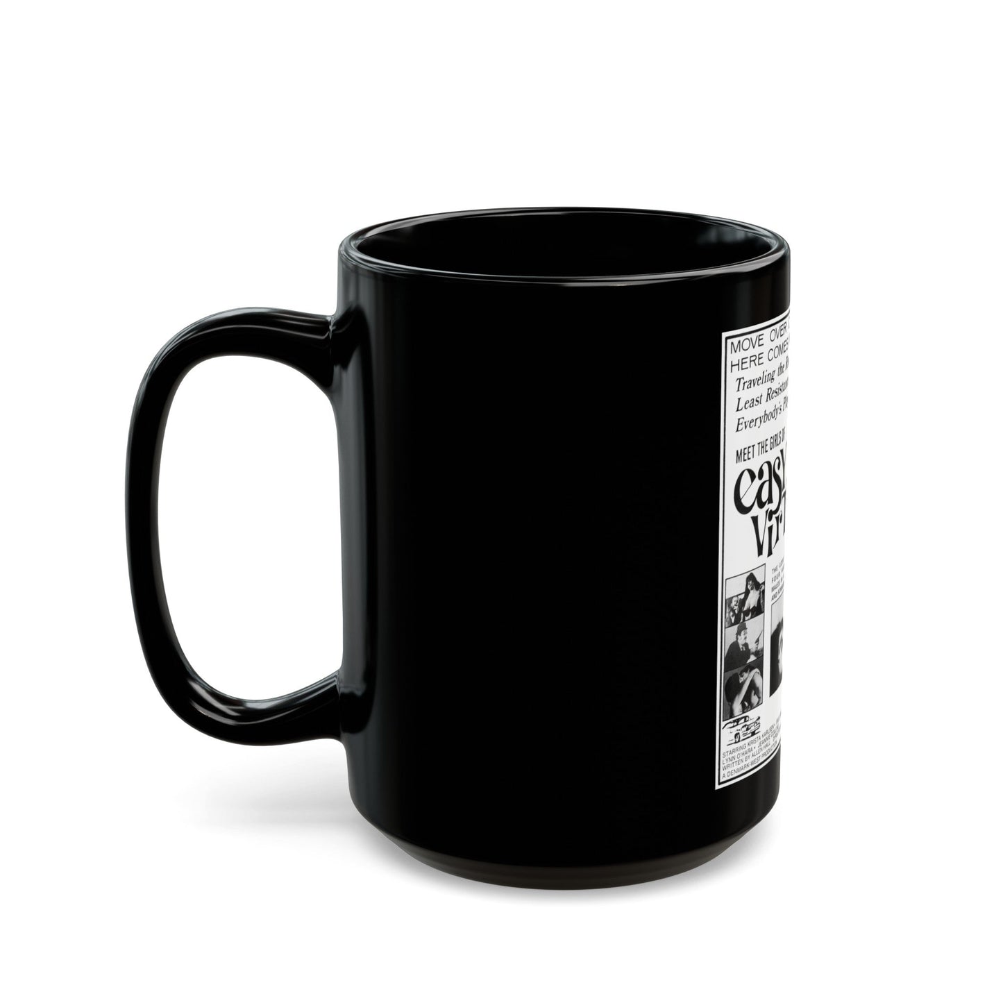 EASY VIRTUE 1972 Movie Poster - Black Coffee Mug-The Sticker Space