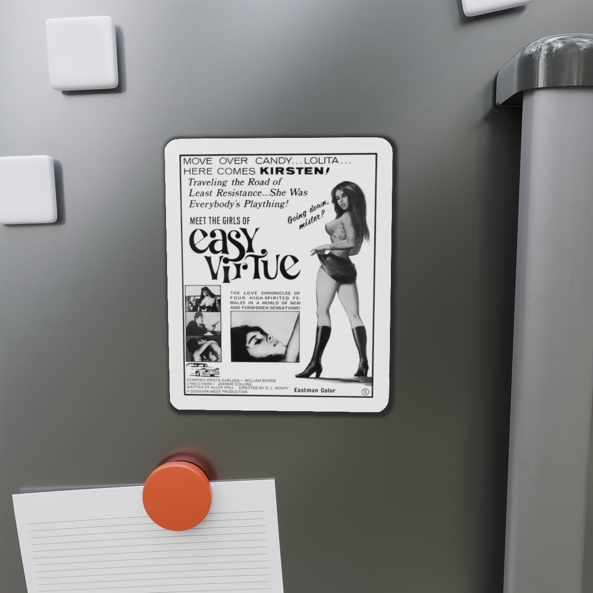 EASY VIRTUE 1972 Movie Poster - Die-Cut Magnet-The Sticker Space