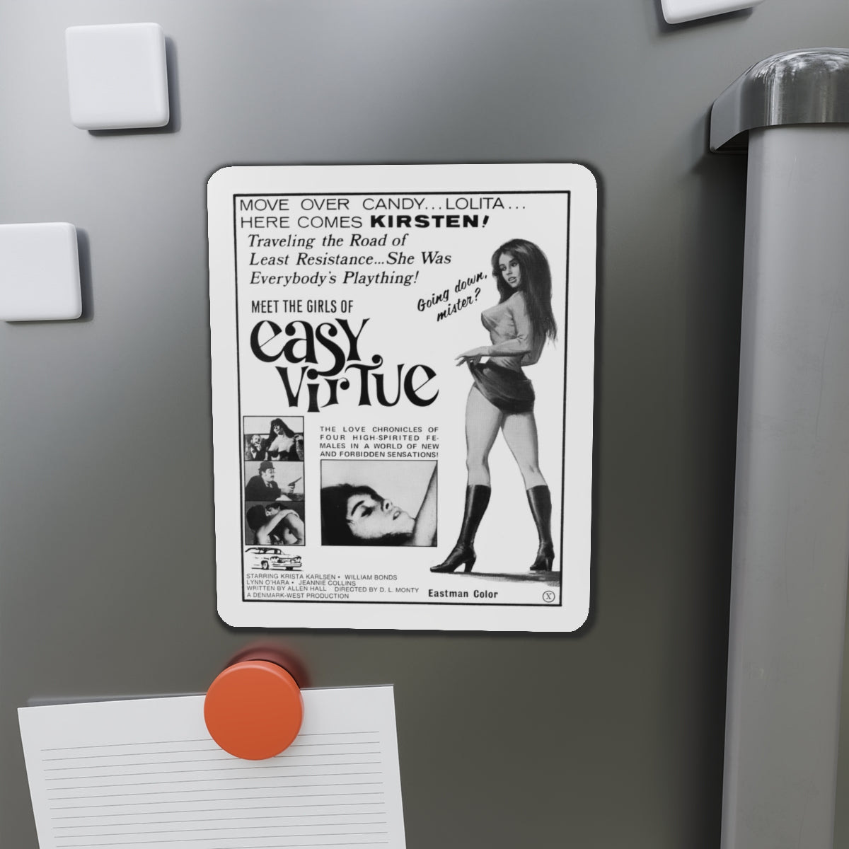 EASY VIRTUE 1972 Movie Poster - Die-Cut Magnet-The Sticker Space