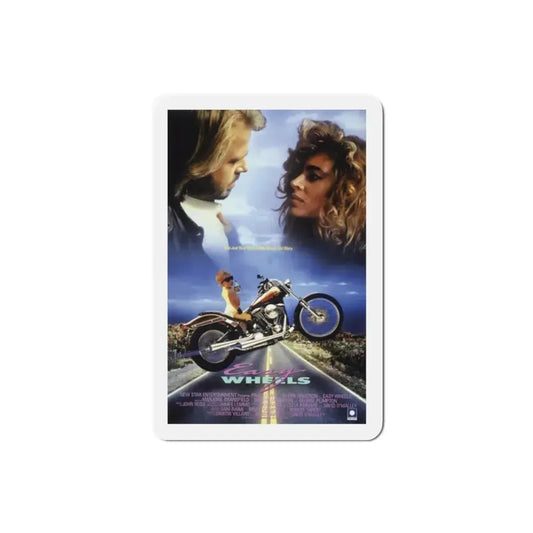 Easy Wheels 1989 Movie Poster Refrigerator Magnet 2 Inch - The Sticker Space