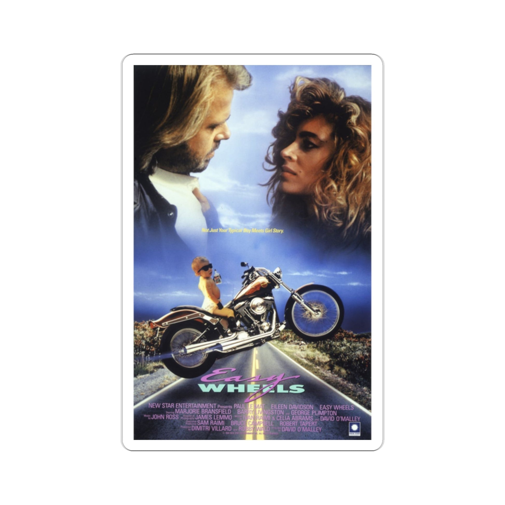 Easy Wheels 1989 Movie Poster STICKER Vinyl Die-Cut Decal-2 Inch-The Sticker Space