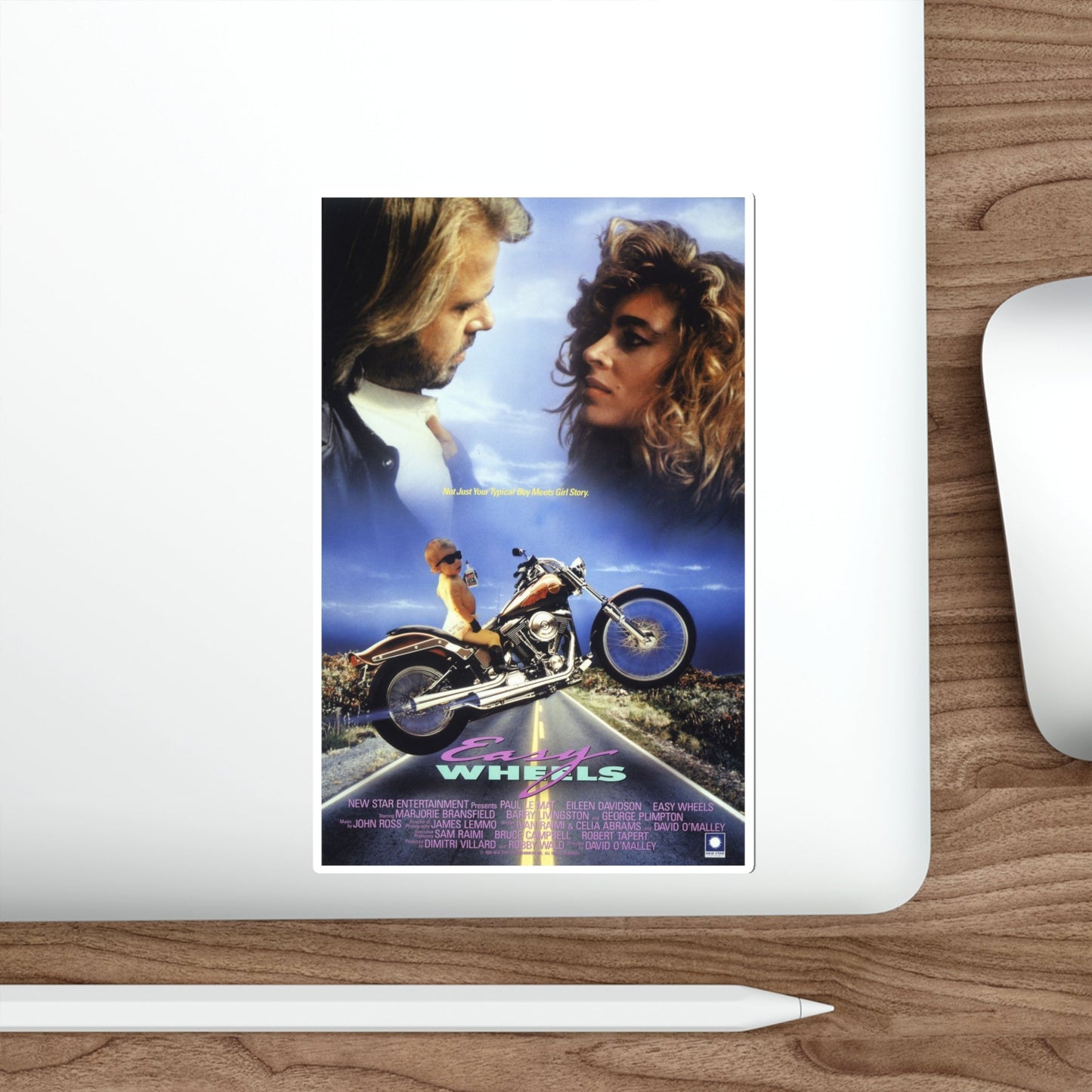 Easy Wheels 1989 Movie Poster STICKER Vinyl Die-Cut Decal-The Sticker Space