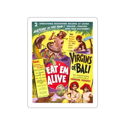 EAT'M ALIVE + VIRGINS OF BALI 1932 Movie Poster STICKER Vinyl Die-Cut Decal - The Sticker Space