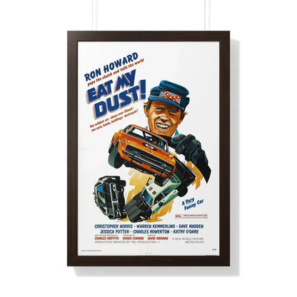 EAT MY DUST 1976 - Framed Movie Poster 20" x 30" Walnut - The Sticker Space