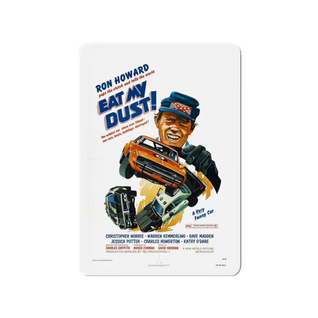 EAT MY DUST 1976 Movie Poster - Refrigerator Magnet - The Sticker Space