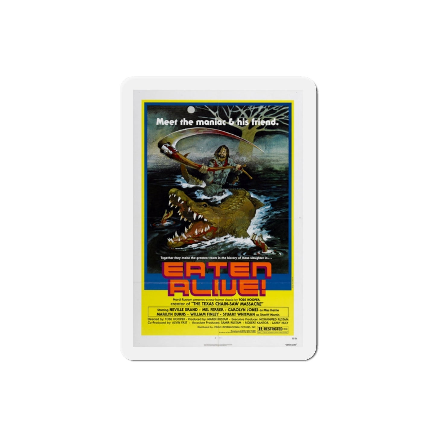 Eaten Alive 1976 Movie Poster Die-Cut Magnet-2 Inch-The Sticker Space