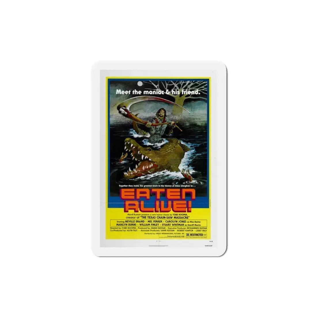 Eaten Alive 1976 Movie Poster Refrigerator Magnet 3 Inch - The Sticker Space