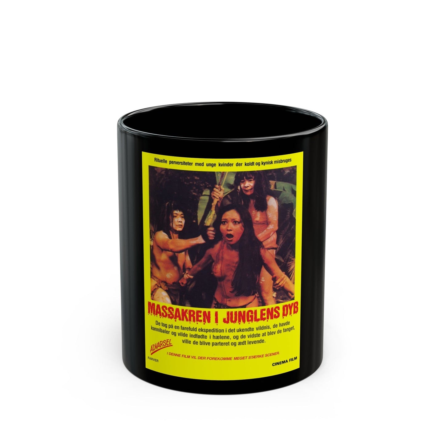 EATEN ALIVE (DANISH) 1976 Movie Poster - Black Coffee Mug-11oz-The Sticker Space