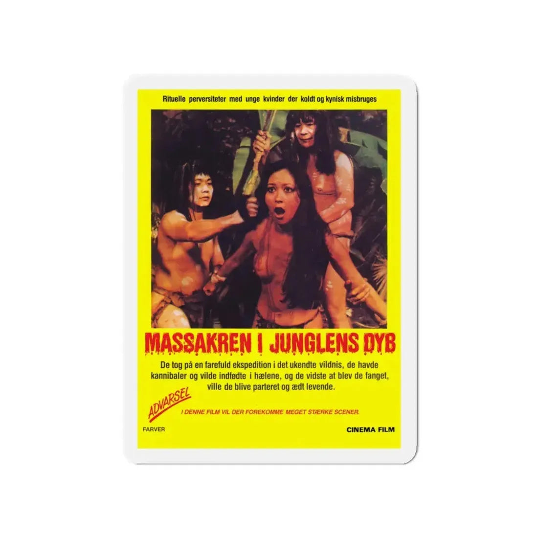 EATEN ALIVE (DANISH) 1976 Movie Poster - Refrigerator Magnet 4 Inch - The Sticker Space