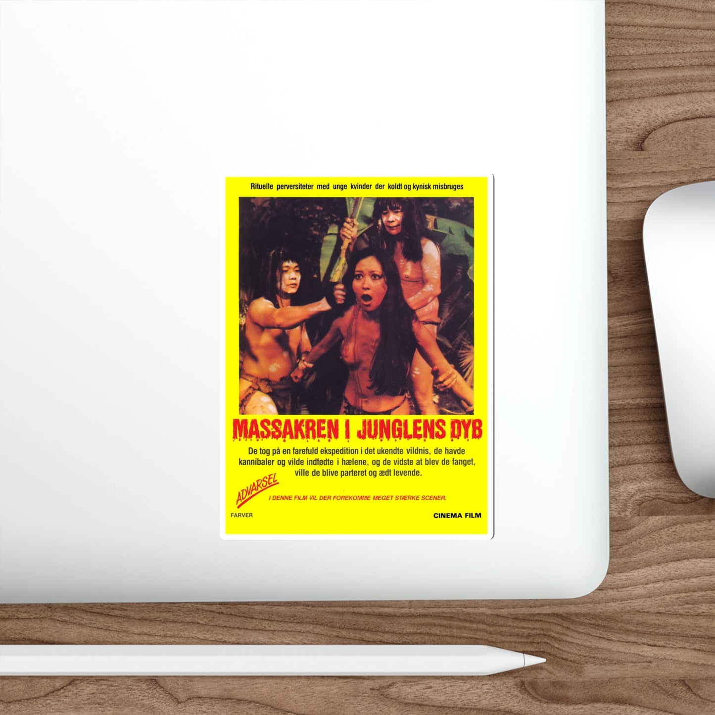 EATEN ALIVE (DANISH) 1976 Movie Poster STICKER Vinyl Die-Cut Decal-The Sticker Space