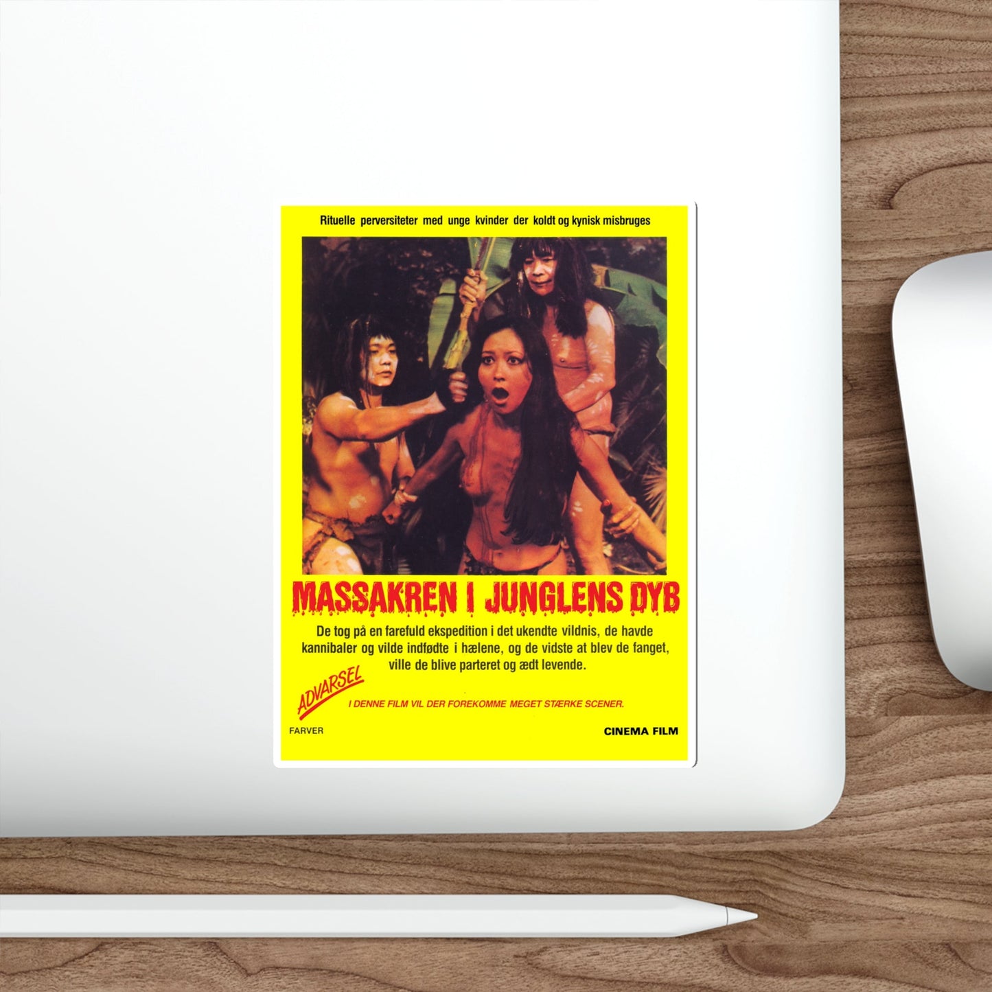 EATEN ALIVE (DANISH) 1976 Movie Poster STICKER Vinyl Die-Cut Decal-The Sticker Space