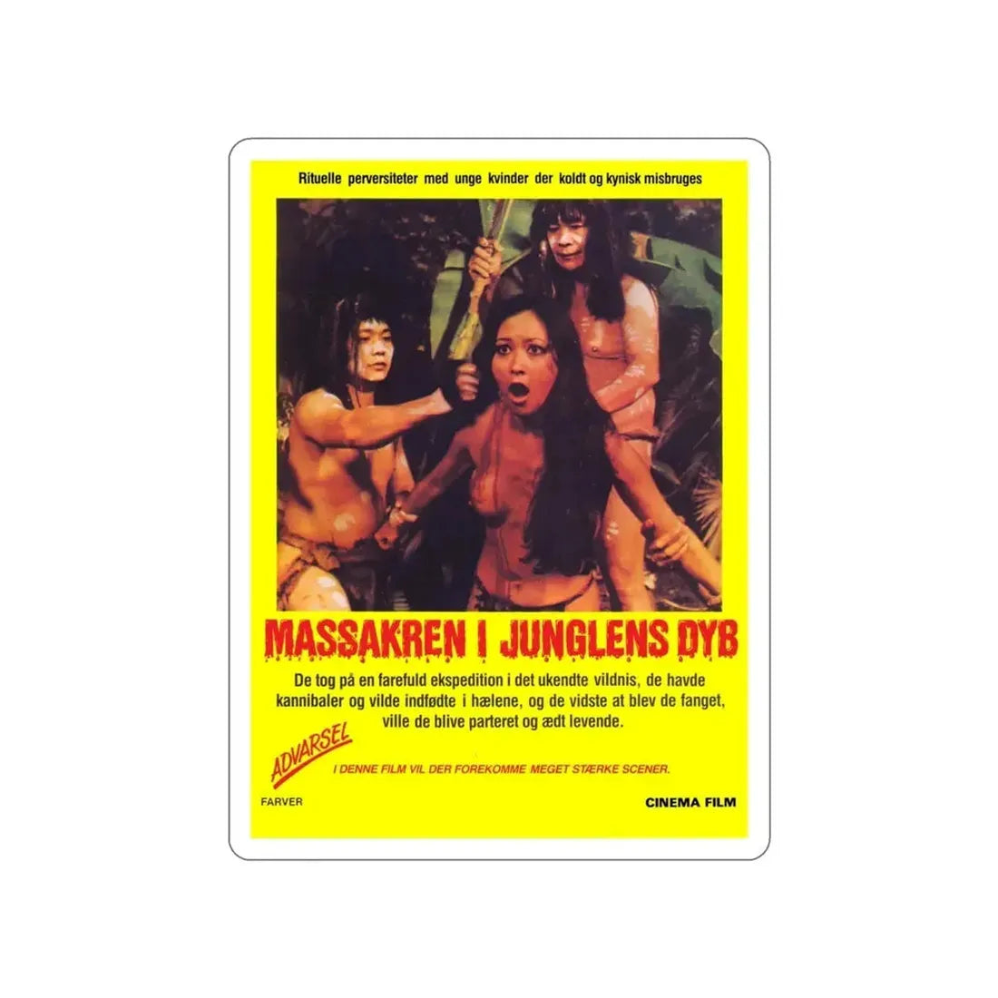 EATEN ALIVE (DANISH) 1976 Movie Poster STICKER Vinyl Die-Cut Decal - The Sticker Space