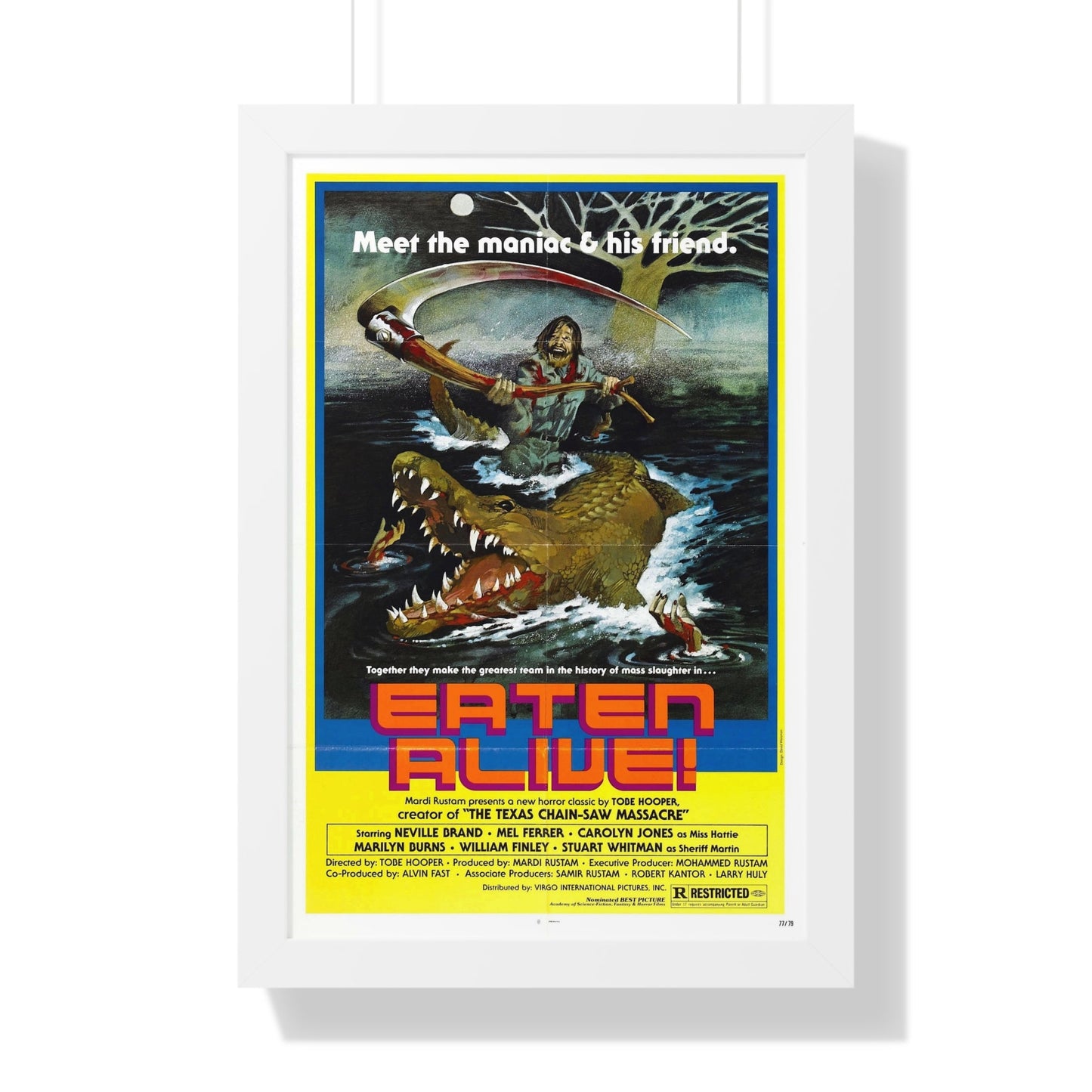 EATEN ALIVE (DEATH TRAP) 1976 - Framed Movie Poster-16″ x 24″-The Sticker Space