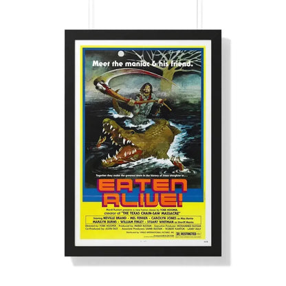 EATEN ALIVE (DEATH TRAP) 1976 - Framed Movie Poster 20" x 30" Black - The Sticker Space