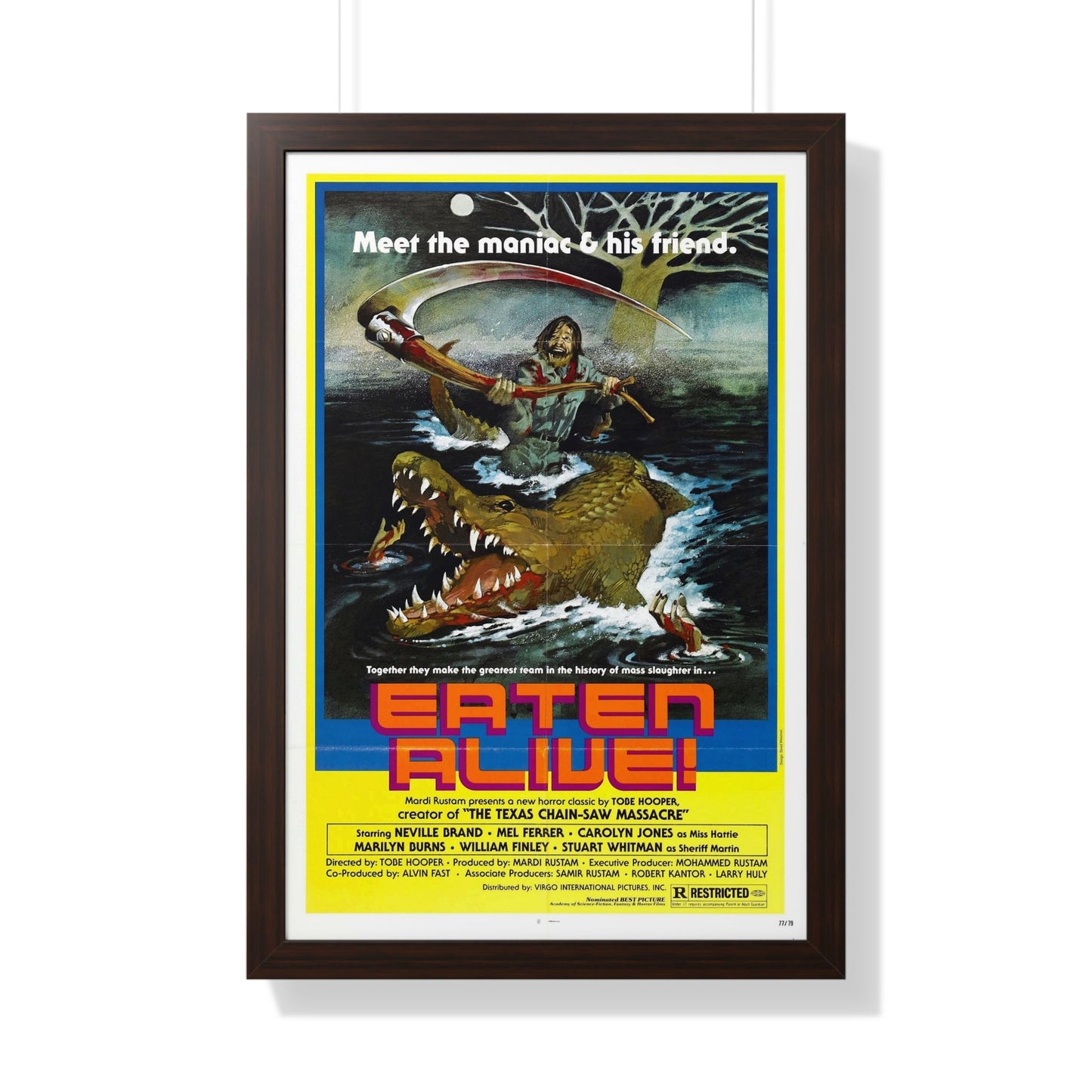 EATEN ALIVE (DEATH TRAP) 1976 - Framed Movie Poster-20" x 30"-The Sticker Space