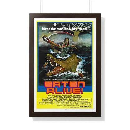 EATEN ALIVE (DEATH TRAP) 1976 - Framed Movie Poster 20" x 30" Walnut - The Sticker Space