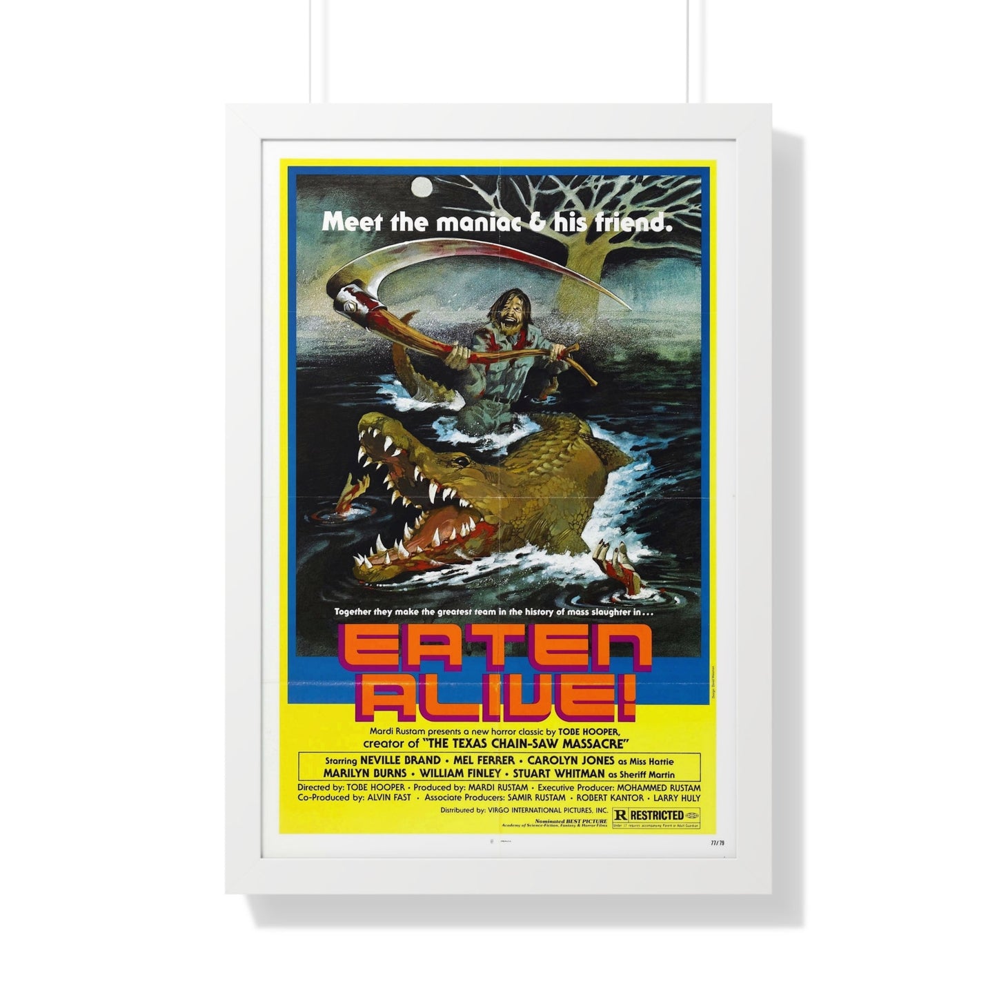 EATEN ALIVE (DEATH TRAP) 1976 - Framed Movie Poster-20" x 30"-The Sticker Space