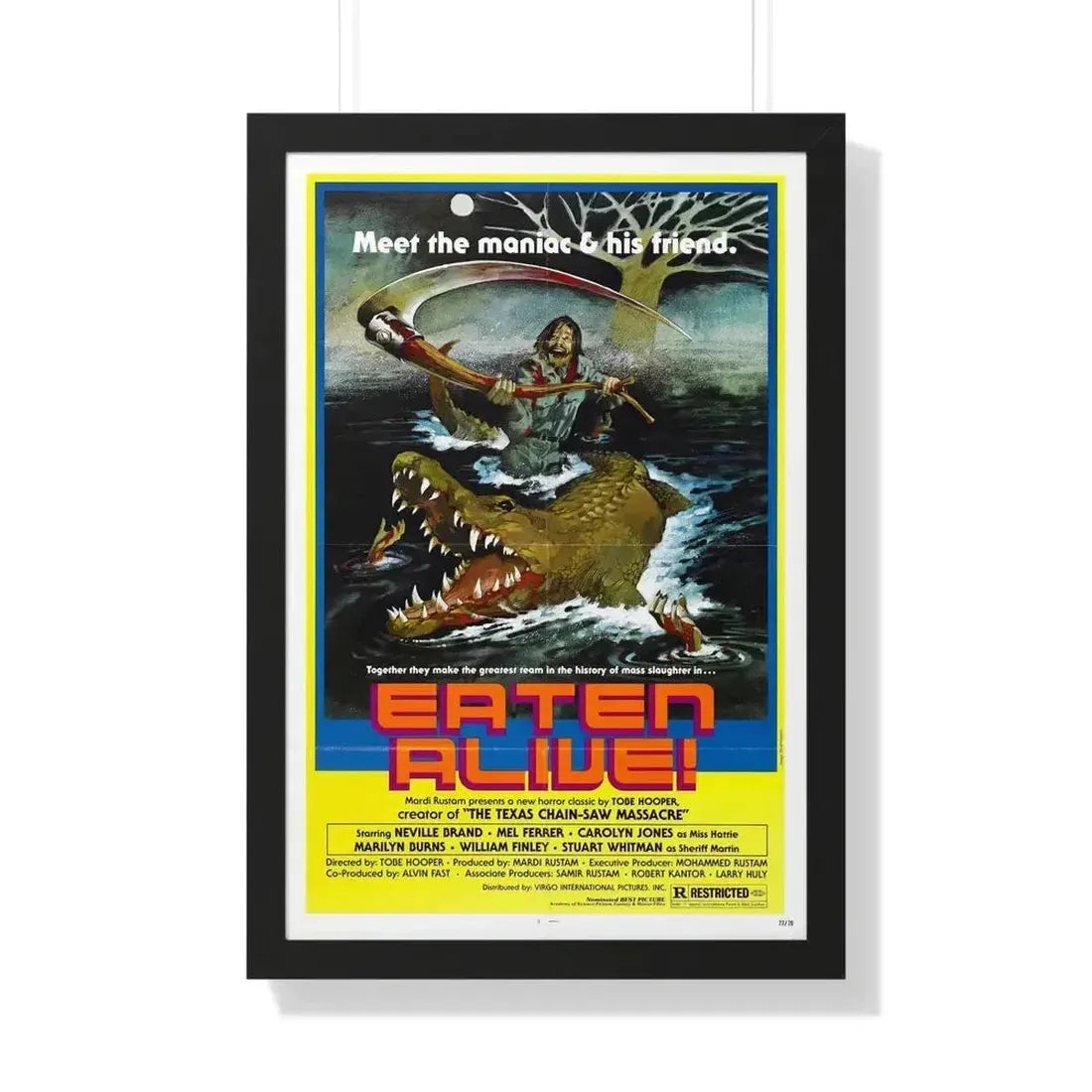 EATEN ALIVE (DEATH TRAP) 1976 - Framed Movie Poster - The Sticker Space