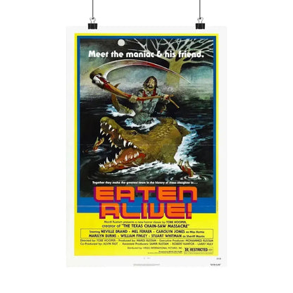 EATEN ALIVE (DEATH TRAP) 1976 - Paper Movie Poster 12″ x 18″ Matte - The Sticker Space