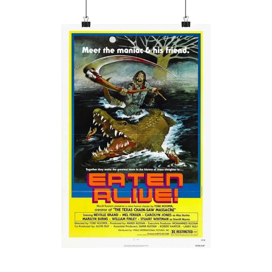 EATEN ALIVE (DEATH TRAP) 1976 - Paper Movie Poster 12″ x 18″ Matte - The Sticker Space