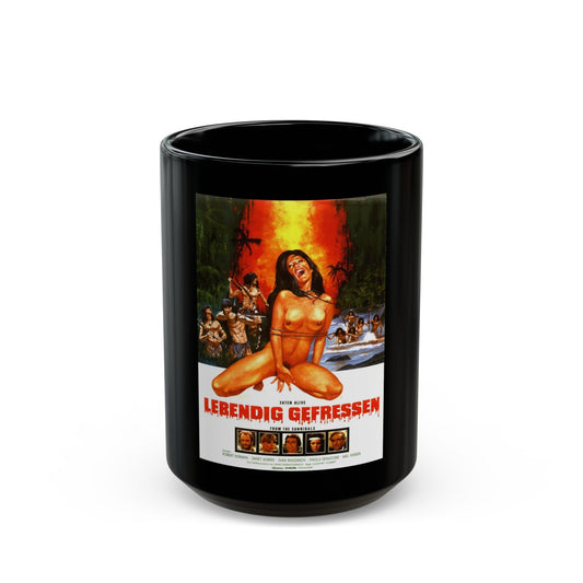 EATEN ALIVE (GERMAN) 1976 Movie Poster - Black Coffee Mug-15oz-The Sticker Space