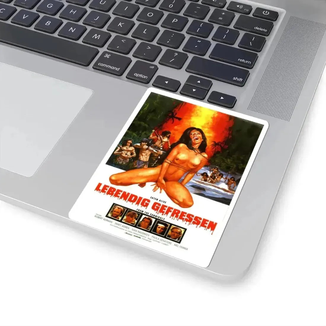 EATEN ALIVE (GERMAN) 1976 Movie Poster - STICKER Vinyl Kiss-Cut Decal - The Sticker Space