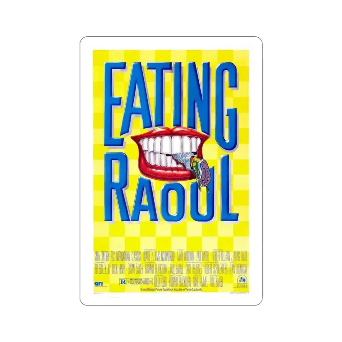 Eating Raoul 1982 Movie Poster STICKER Vinyl Die-Cut Decal 4 Inch - The Sticker Space