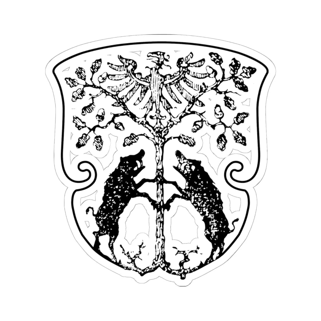 Eberswalde-coat-of-arms-1892-vector-clip-art (Germany) (Coat of Arms) STICKER Vinyl Kiss-Cut Decal 6 Inch White - The Sticker Space