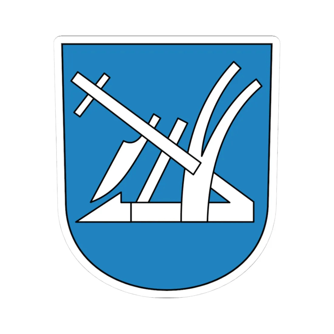 Ebmatingen coat of arms (Switzerland) (Coat of Arms) STICKER Vinyl Kiss-Cut Decal 3 Inch White - The Sticker Space