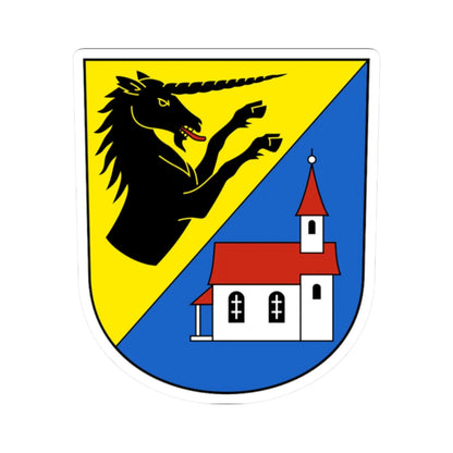 EbnatKappel-blazon (Switzerland) (Coat of Arms) STICKER Vinyl Kiss-Cut Decal 2 Inch White - The Sticker Space