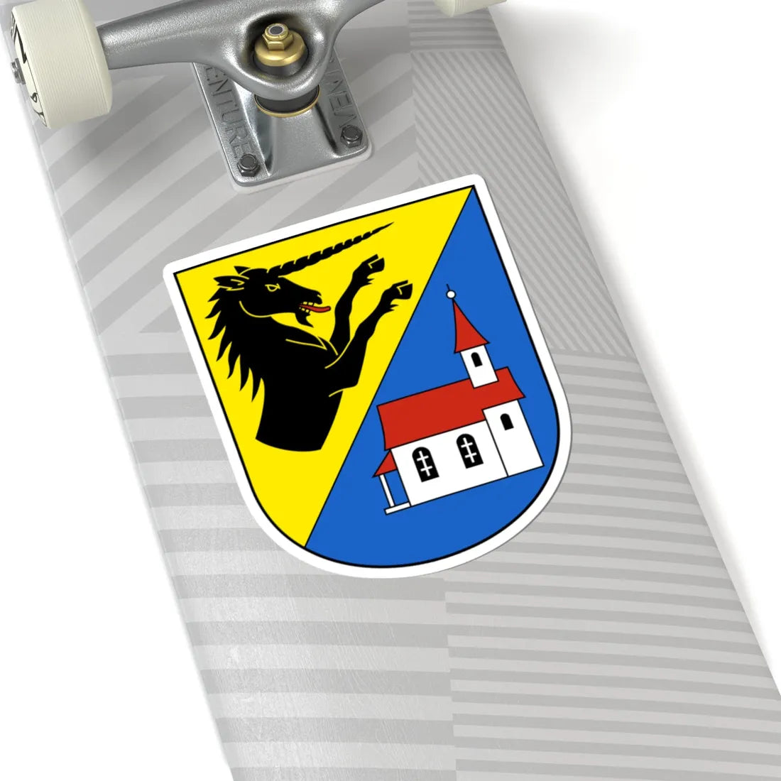 EbnatKappel-blazon (Switzerland) (Coat of Arms) STICKER Vinyl Kiss-Cut Decal - The Sticker Space
