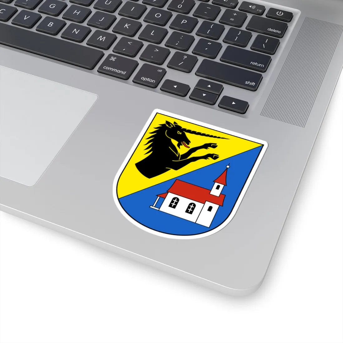 EbnatKappel-blazon (Switzerland) (Coat of Arms) STICKER Vinyl Kiss-Cut Decal - The Sticker Space