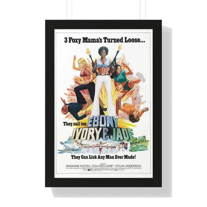 EBONY, IVORY & JADE 1976 - Framed Movie Poster 16″ x 24″ Black - The Sticker Space