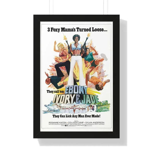 EBONY, IVORY & JADE 1976 - Framed Movie Poster 16″ x 24″ Black - The Sticker Space