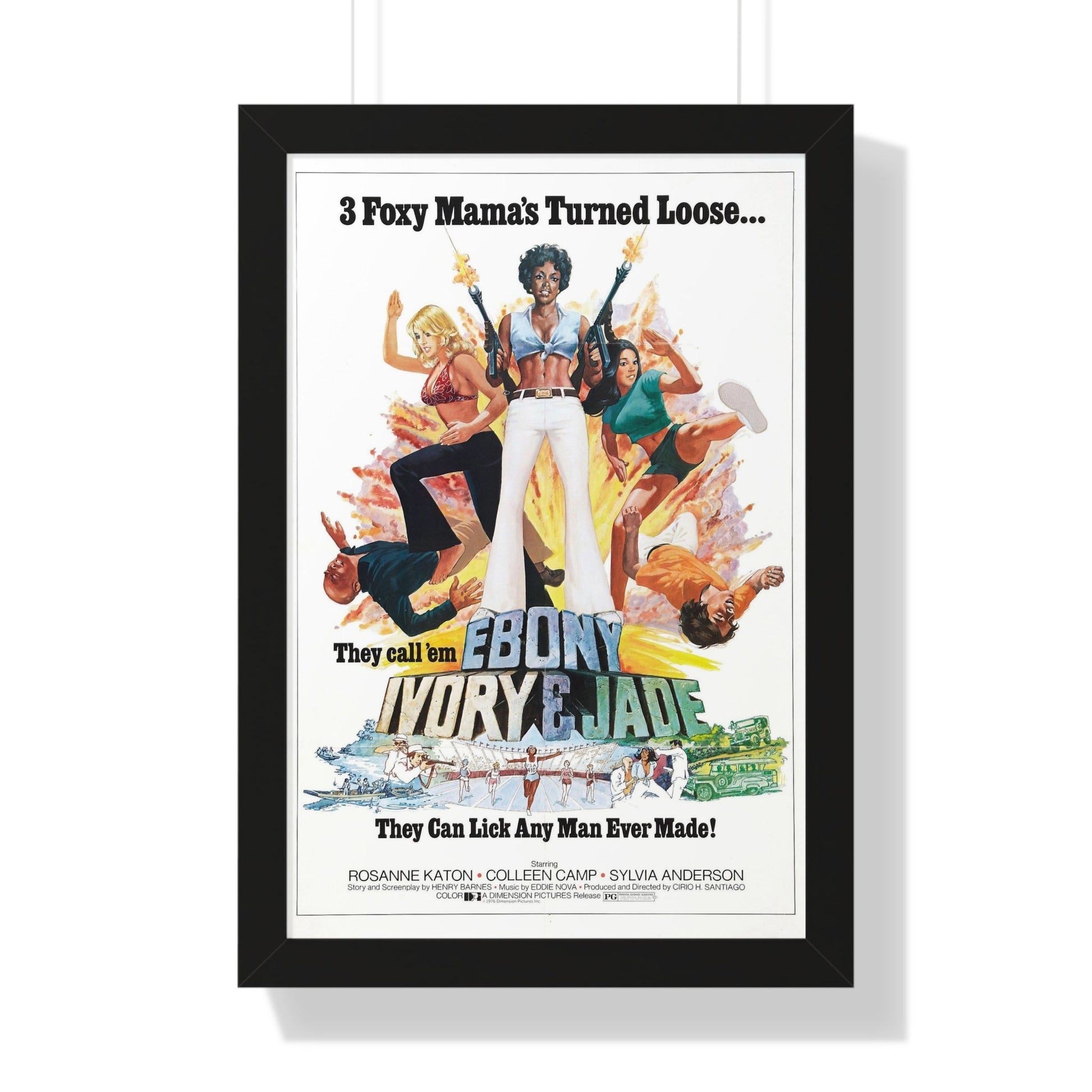 EBONY, IVORY & JADE 1976 - Framed Movie Poster-16″ x 24″-The Sticker Space