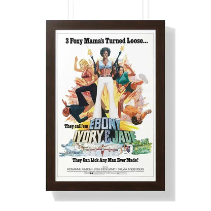 EBONY, IVORY & JADE 1976 - Framed Movie Poster 16″ x 24″ Walnut - The Sticker Space