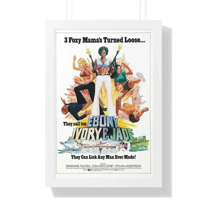 EBONY, IVORY & JADE 1976 - Framed Movie Poster 16″ x 24″ White - The Sticker Space