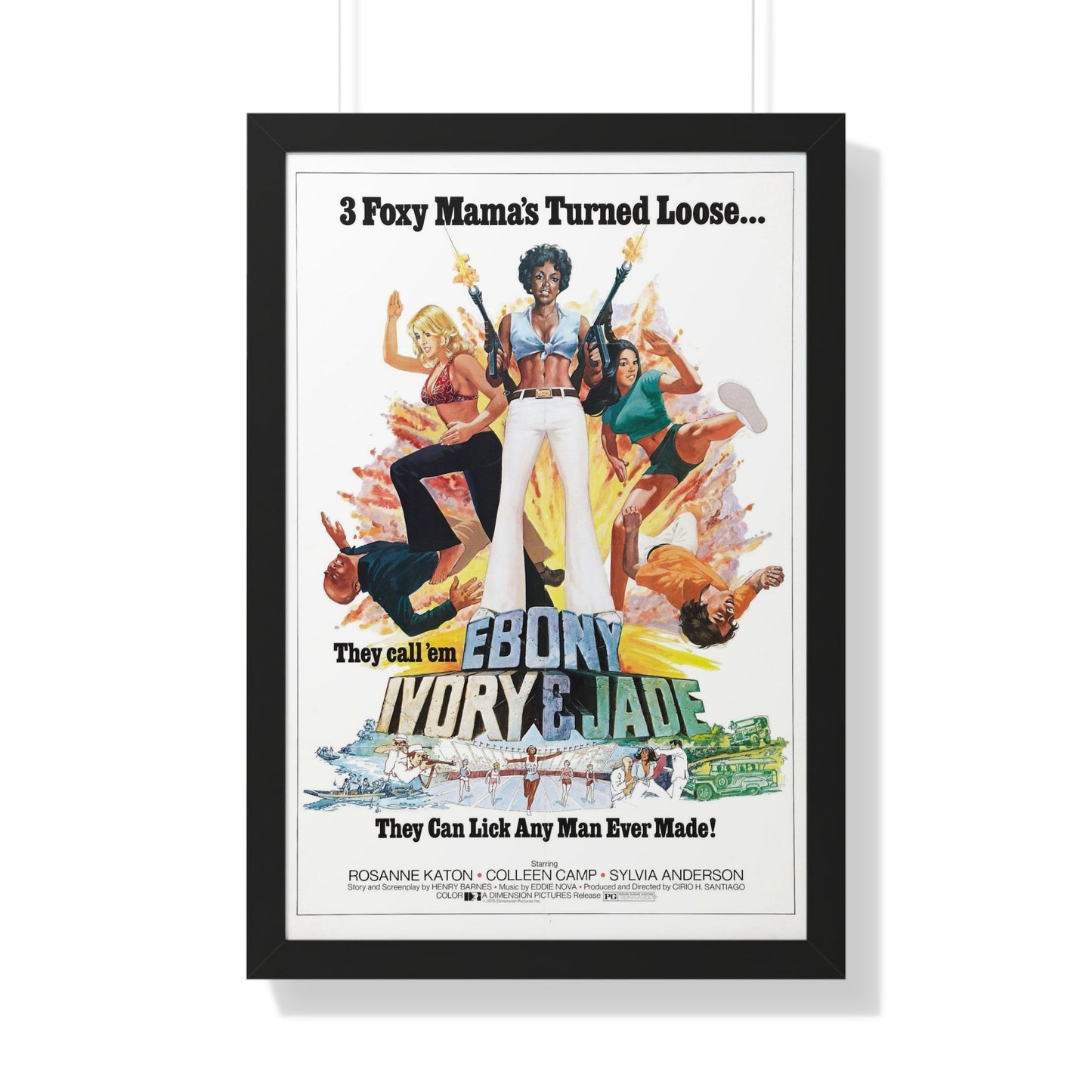 EBONY, IVORY & JADE 1976 - Framed Movie Poster-20" x 30"-The Sticker Space